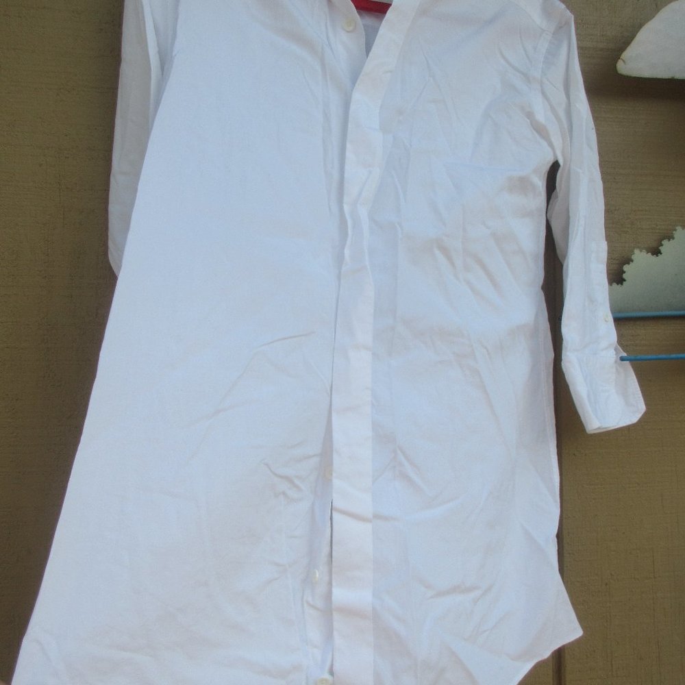 GREEN Cotton White Women's Button Up Shirt